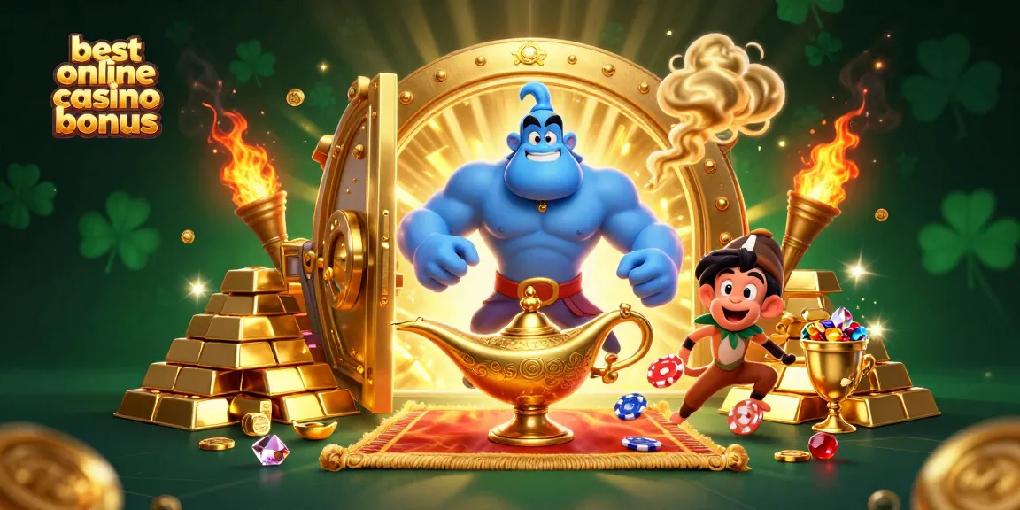 Engage with the best online casino bonus offering thrilling opportunities and vibrant rewards amidst a magical scene.