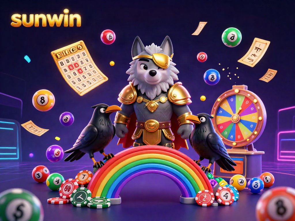Experience the thrill of sunwin's vibrant online gaming with dynamic lottery visuals.